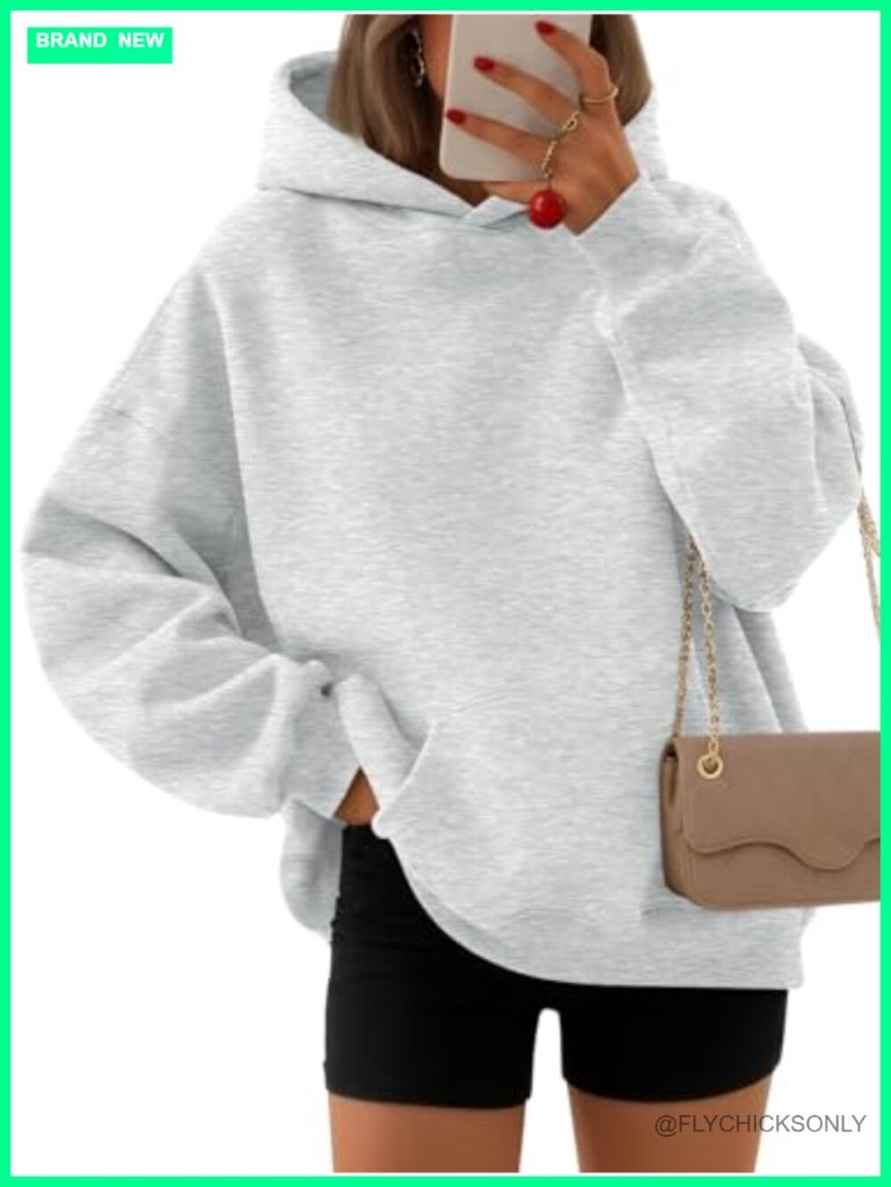 Oversized Fleece Hoodie Sweatshirt Cotton Polyester Pullover Women